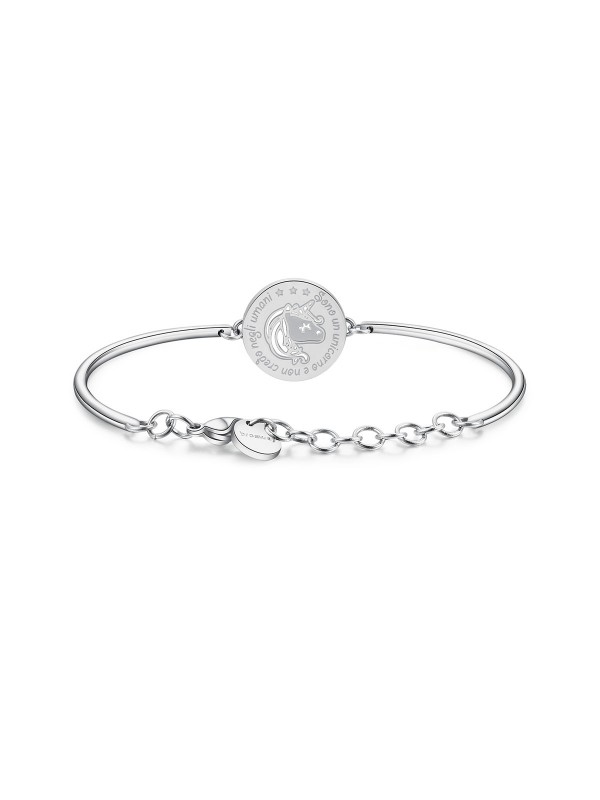 KOLEKCIJA: JEDNOROG

JEDNOROG: ČISTOTA, LAKOĆA, MUDROST

Narukvica od nerđajućeg čelika sa diskom sa motivom: jednorog i Swarovski® kristalima.

- prečnik: 7cm
- težina: 7,4gr