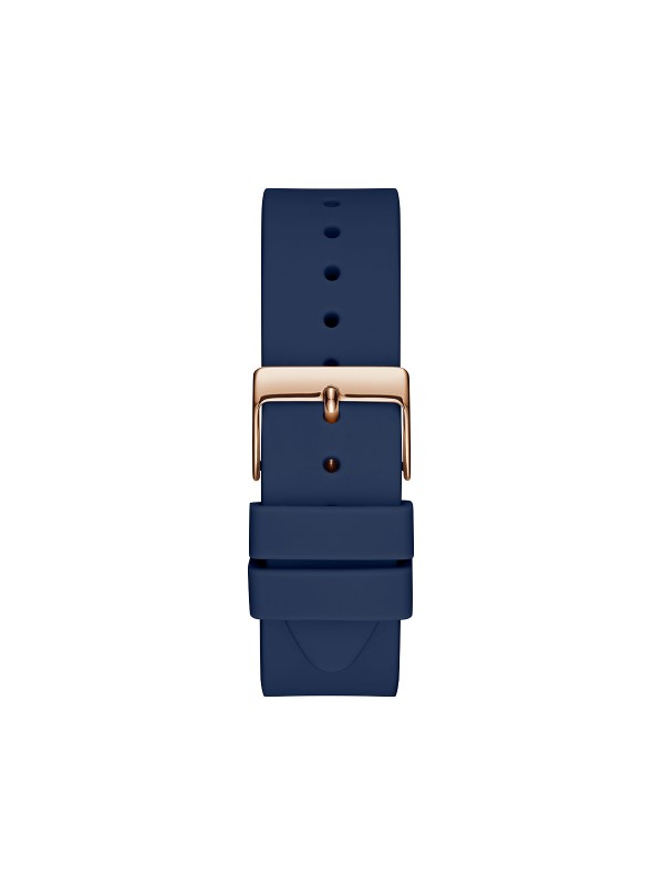 Product story: LADIES BLUE
Prečnik kućišta: 40mm
Kućište: NERĐAJUĆI ČELIK U BOJI RUŽIČASTOG  ZLATA
Brojčanik: BELI SA ROSEGOLD APLIKACIJAMA
Staklo: MINERALNO
Vodootpornost: 10m
Mehanizam: KVARCNI ANALOGNI
Narukvica: PLAVA SILIKONSKA NARUKVICA