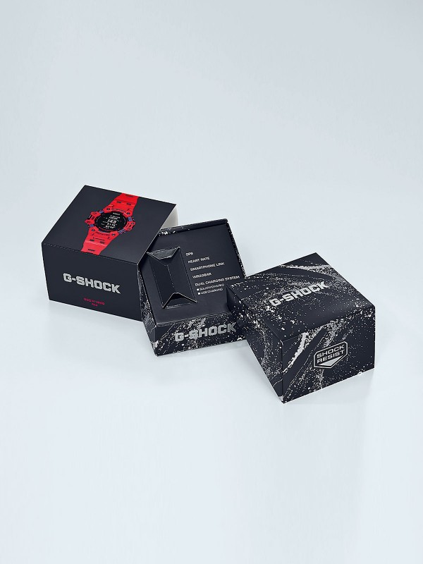 G-Shock crveni ručni sat GBD-H1000-4ER sa Bluetooth Smart opcijom i brojnim dodacima. Kolekcija G-Squad satova. Poručite svoj model na Timer.co.rs.
