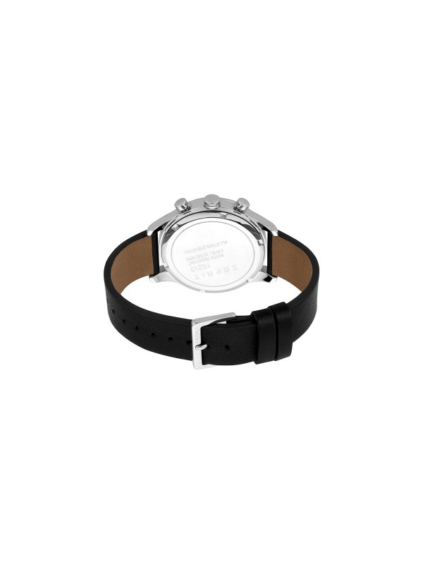 ESPRIT WATCHES muški sat sa crnom kožnom narukvicom i srebrnim brojčanikom. Ima mineralno staklo. Poručite na sajtu.