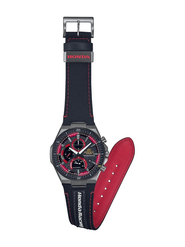 Edifice Honda Racing Limited Edition muški sat sa platnenom narukvicom i kućištem od nerđajućeg čelika sa karbonskom koronom. Poručite danas.