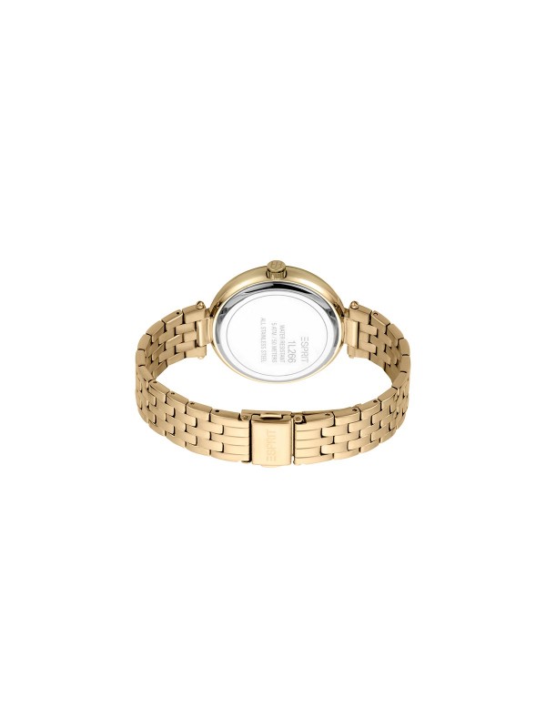 ESPRIT WATCHES elegantan i praktičan ženski sat od nerđajućeg čelika u boji žutog zlata. Ima šampanj brojčanik i mineralno staklo.