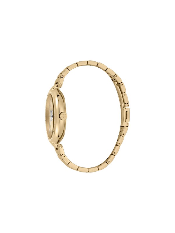 ESPRIT WATCHES elegantan i praktičan ženski sat od nerđajućeg čelika u boji žutog zlata. Ima šampanj brojčanik i mineralno staklo.