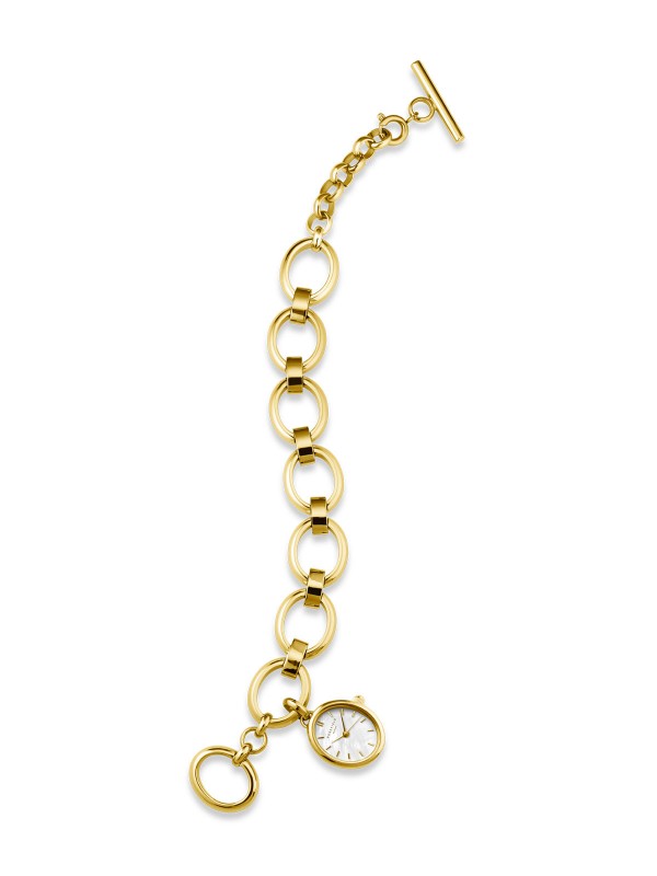 Efektnu Rosefield Oval Charm žensku narukvicu sa satom - efektni modni detalj u boji žutog zlata, brzo i lako poručite putem Timer.co.rs online prodavnice.