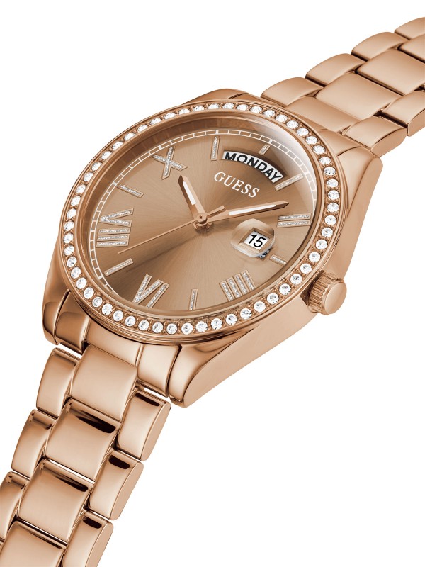 Otkrijte zavidan Luna Guess ženski sat prelepe kombinacije bronze i rosegold boje iz najnovije Fall 2021 kolekcije. Poručite online danas na sajtu.