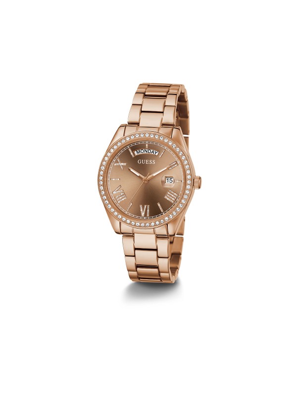 Otkrijte zavidan Luna Guess ženski sat prelepe kombinacije bronze i rosegold boje iz najnovije Fall 2021 kolekcije. Poručite online danas na sajtu.