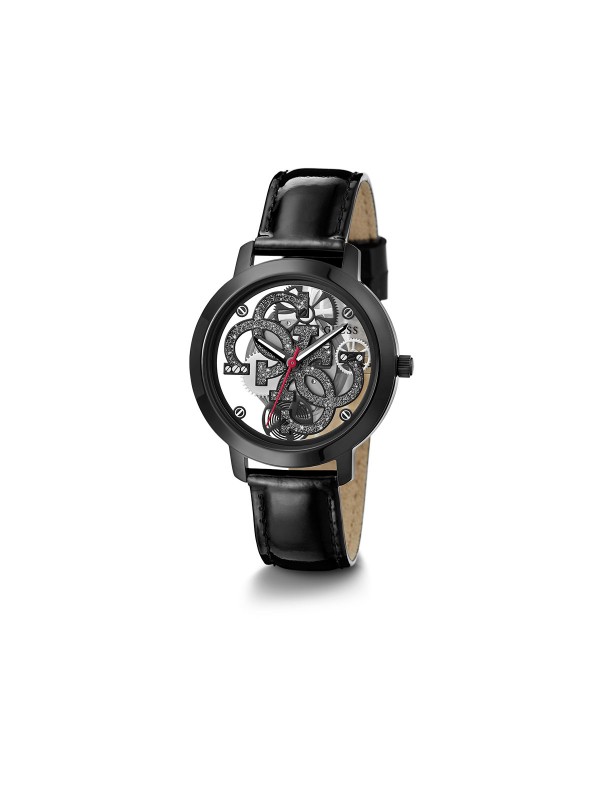 Otkrijte QUATTRO CLEAR Guess ženski sat prati modni trend izrađen od nerđajućeg čelika u prelepoj gunmetal boji iz najnovije kolekcije Fall 2021.