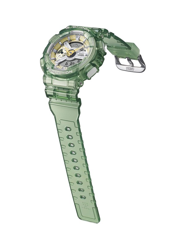 Upotpunite svoj sportski stil G-shock satom sa kućištem u boji zlata i narukvicom zelene boje - GMA-S110GS-3AER. Poručite ga u Timer.co.rs online shop-u.