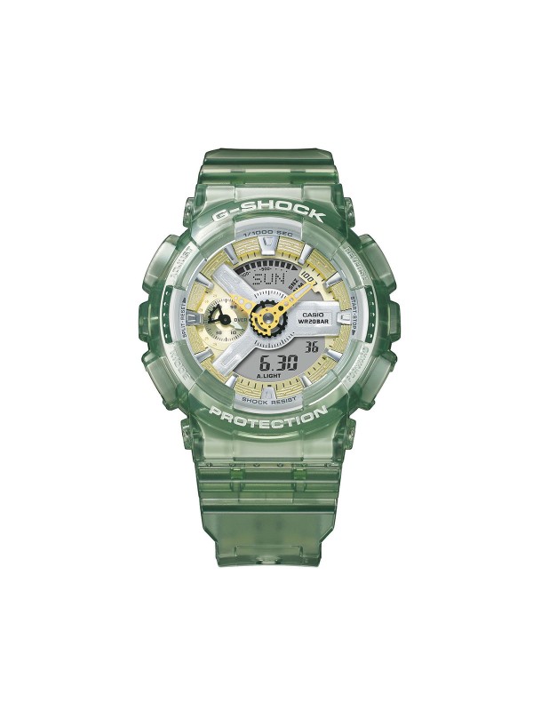 Upotpunite svoj sportski stil G-shock satom sa kućištem u boji zlata i narukvicom zelene boje - GMA-S110GS-3AER. Poručite ga u Timer.co.rs online shop-u.