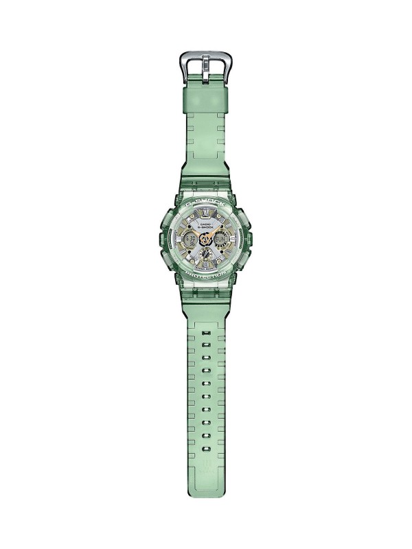 Upotpunite sportski stil G-shock satom sa kućištem u boji srebra i narukvicom zelene boje - GMA-S120GS-3AER. Poručite ga u Timer.co.rs online shop-u.