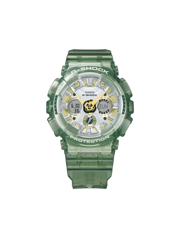 Upotpunite sportski stil G-shock satom sa kućištem u boji srebra i narukvicom zelene boje - GMA-S120GS-3AER. Poručite ga u Timer.co.rs online shop-u.