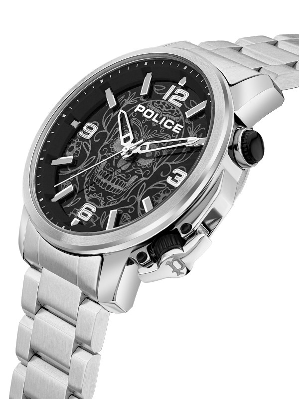 Police Ferndale ručni sat u boji srebra - model svedenog dizajna sa crnim brojčanikom sa pozadinskim osvetljenjem, poručite u Timer.co.rs online shop-u.