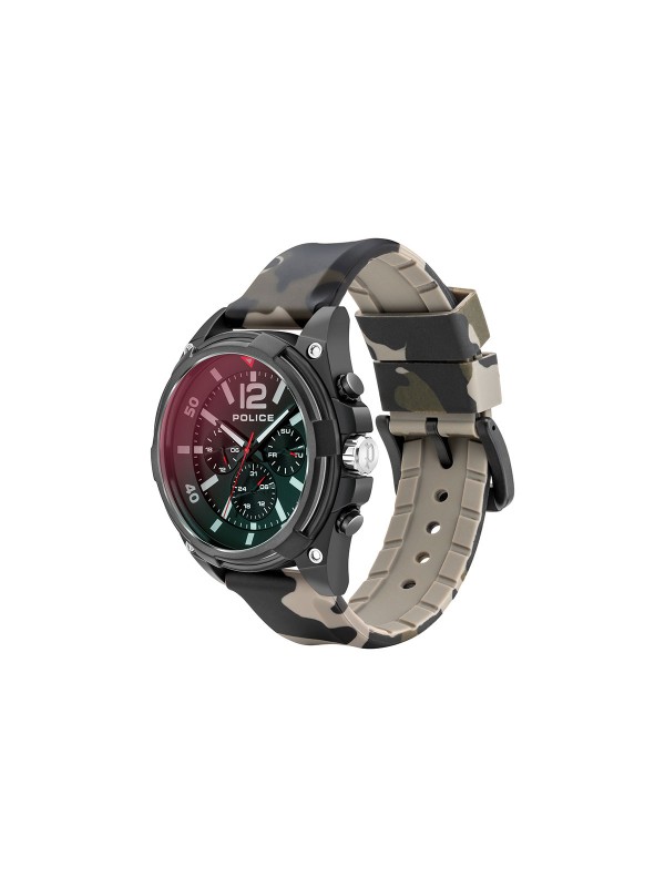 Police Sandwood muški sat - model sa narukvicom kamuflažnog printa sa crnim kućištem sa detaljima u roze boji, poručite putem Timer.co.rs online shop-a.
