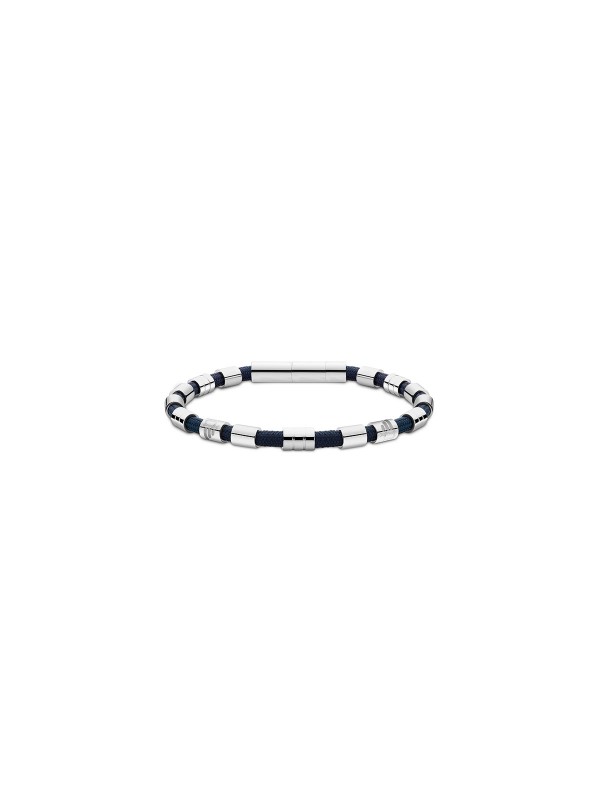 Police Gear narukvicu za muškarce dužine 20cm (+1cm) - modni detalj od teget plastičnog konca i nerđajućeg čelika, poručite u Timer.co.rs online shop-u.