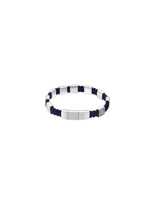 Police Urban Texture mušku narukvicu - modni detalj za muškarce od teget konca sa čeličnim detaljima u boji srebra, poručite u Timer.co.rs online shop-u.