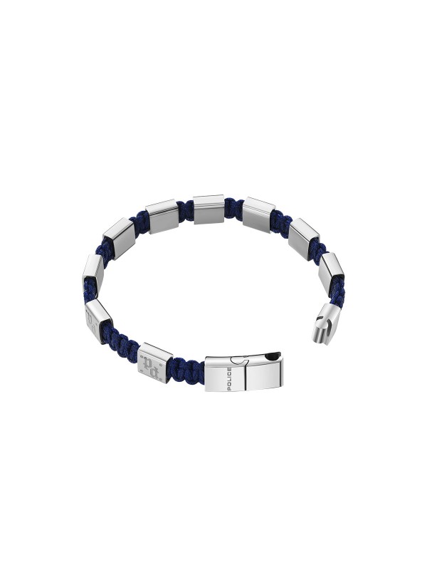 Police Urban Texture mušku narukvicu - modni detalj za muškarce od teget konca sa čeličnim detaljima u boji srebra, poručite u Timer.co.rs online shop-u.