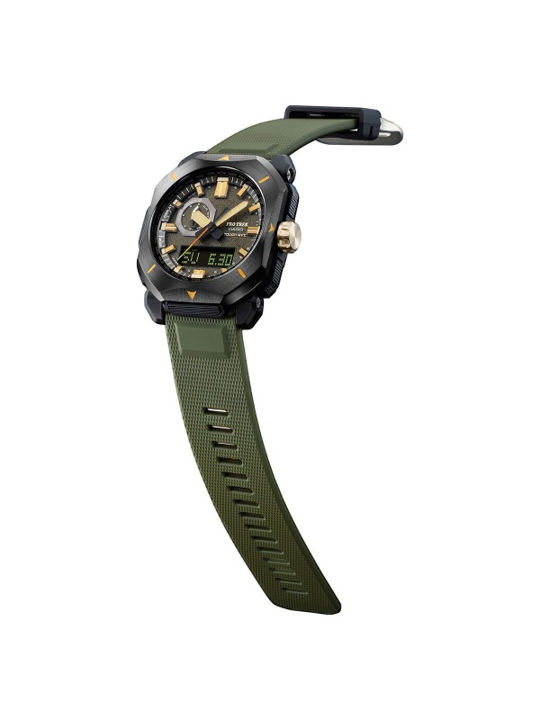 Casio Pro Trek PRW-6900Y-3ER ručni sat - model sa osmougaonim čeličnim kućištem i gumenom narukvicom, lako poručite putem Timer.co.rs online shop-a.