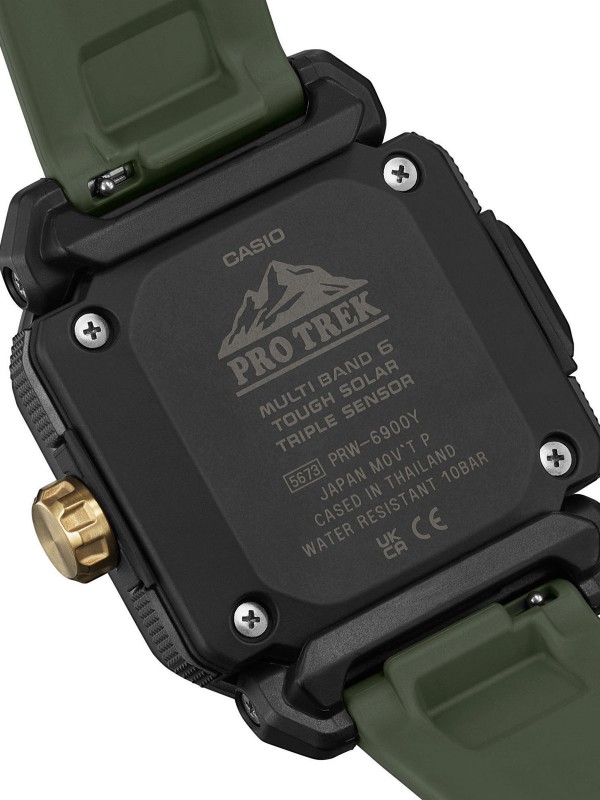 Casio Pro Trek PRW-6900Y-3ER ručni sat - model sa osmougaonim čeličnim kućištem i gumenom narukvicom, lako poručite putem Timer.co.rs online shop-a.