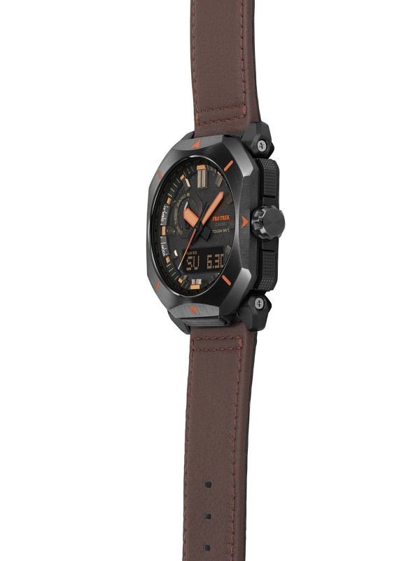 Casio Pro Trek PRW-6900YL-5ER ručni sat - model sa osmougaonim čeličnim kućištem i gumenom narukvicom, lako poručite putem Timer.co.rs online shop-a.