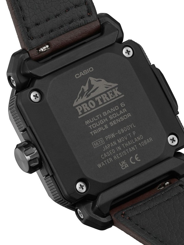Casio Pro Trek PRW-6900YL-5ER ručni sat - model sa osmougaonim čeličnim kućištem i gumenom narukvicom, lako poručite putem Timer.co.rs online shop-a.