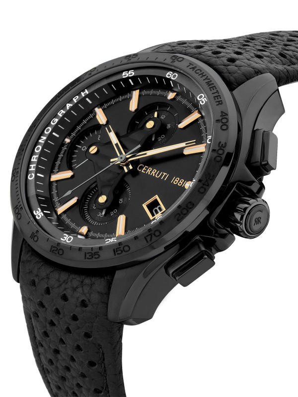 Cerruti 1881 muški sat Ruscello Automatic kolekcije - atraktivni model u crnoj boji sa detaljima u boji zlata, lako poručite u Timer.co.rs online prodavnici.