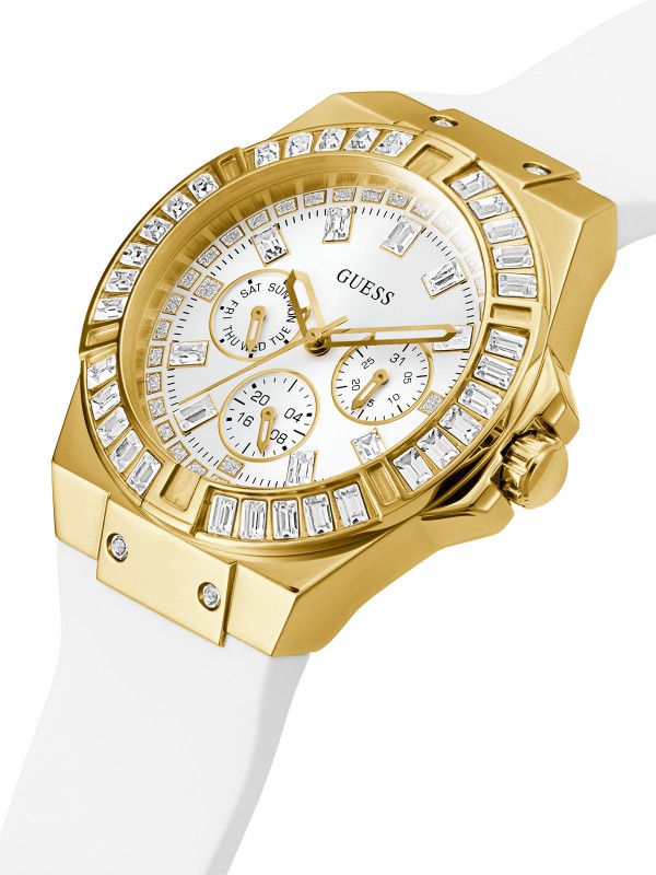 Beli Guess ženski sat sa kućištem u boji zlata - VENUS GW0118L5, pronađite u Timer.co.rs online shop-u. Lako ga poručite i ubrzo očekujte na adresi.