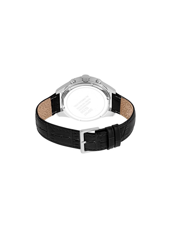 Moderan ESPRIT muški ručni sat klasičnog dizajna - sa kućištem u boji srebra i kožnom narukvicom u crnoj boji, brzo i lako poručite u Timer.co.rs online shop-u.