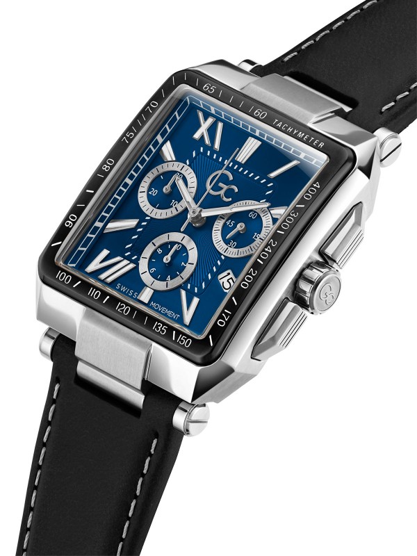 Gc Elite sat sa pravougaonim kućištem je savršen modni detalj za svaku priliku. Model u kombinaciji boja crne i plave poručite u TIMER online shop-u.