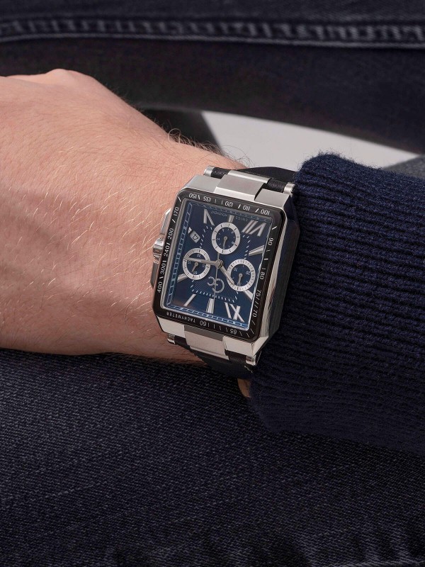 Gc Elite sat sa pravougaonim kućištem je savršen modni detalj za svaku priliku. Model u kombinaciji boja crne i plave poručite u TIMER online shop-u.