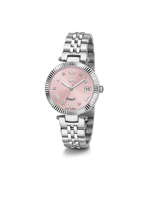 Elegantan Gc Flair ženski ručni sat u boji srebra - sa prefinjenim roze brojčanikom, poručite u Timer.co.rs online shop-u i ubrzo očekujte na kućnoj adresi.