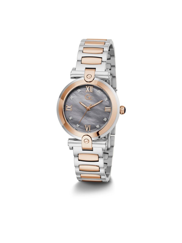 Gc Fusion Lady ručni sat - model u kombinaciji boja srebra i ružičastog zlata i efektnim sivim brojčanikom, lako poručite u Timer.co.rs online prodavnici.