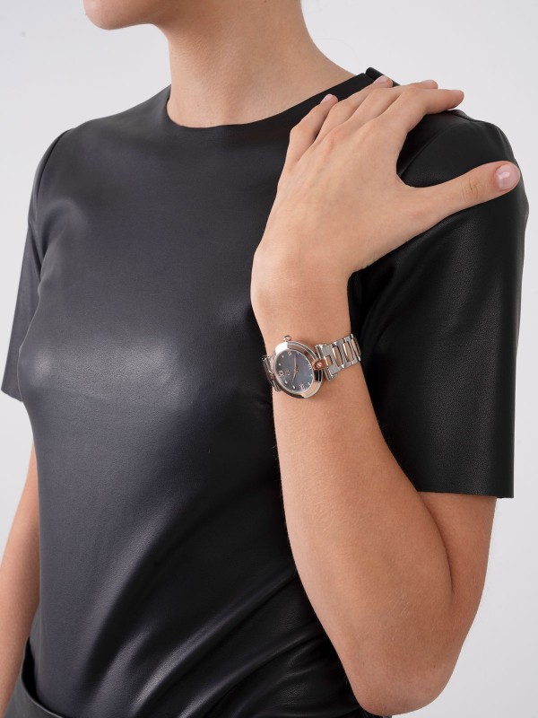 Gc Fusion Lady ručni sat - model u kombinaciji boja srebra i ružičastog zlata i efektnim sivim brojčanikom, lako poručite u Timer.co.rs online prodavnici.