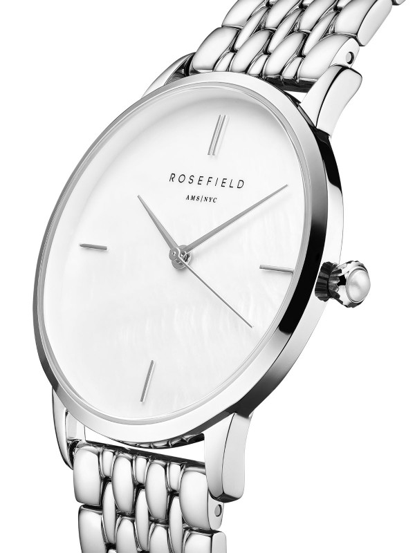 Elegantni Rosefield Pearl Edit analogni ručni sat u boji srebra pronađite u asortimanu u Timer.co.rs online shop-a, lako poručite i ubrzo očekujte na adresi.