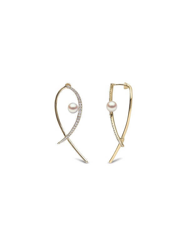 Yoko London minđuše sa japanskim Akoya belim biserima i dijamantom (0,544ct) u žutom zlatu od 18ct, lako poručite putem Timer.co.rs online shop-a.