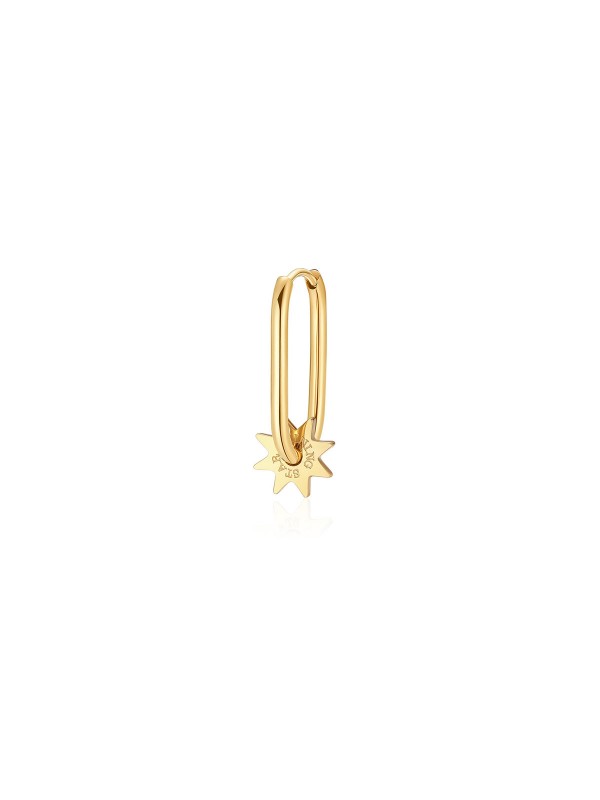Brosway Chakra single (jednu) minđušu pravougaonog oblika sa priveskom u obliku zvezde - model u boji žutog zlata, poručite u Timer.co.rs online shop-u.