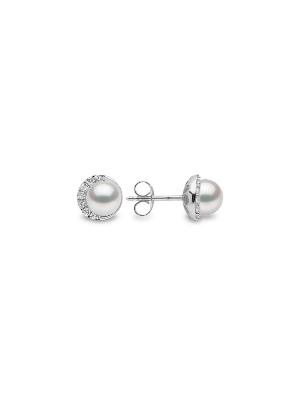 Yoko London minđuše sa dijamantom (0,122ct) i slatkovodnim biserima u belom zlatu od 18ct, brzo i lako poručite putem Timer.co.rs online prodavnice.