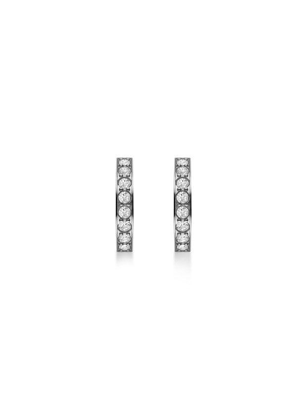 Rosefield Crystal Hoops - glamurozne ženske minđuše (alke) sa cirkonima i sa prevlakom u boji srebra, brzo i lako poručite putem Timer.co.rs online prodavnice.
