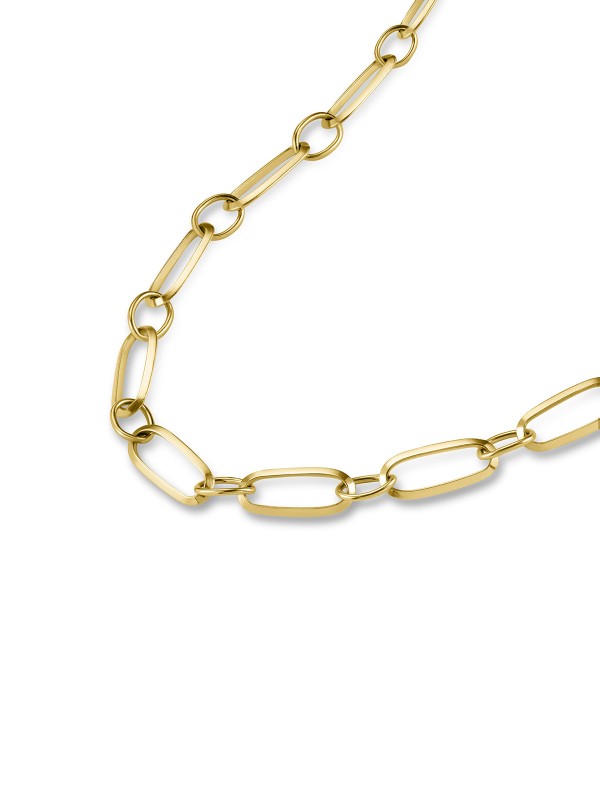 Rosefield Oval žensku ogrlicu sa ovalnim linkovima - model sa prevlakom od 14ct žutog zlata, brzo i lako poručite putem Timer.co.rs online prodavnice.