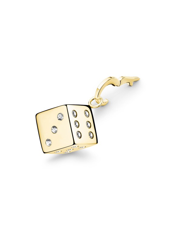 Rosefield Dice - privezak sa motivom kockice i izrađen od nerđajućeg čelika sa prevlakom od 14ct žutog zlata, poručite putem Timer.co.rs online prodavnice.