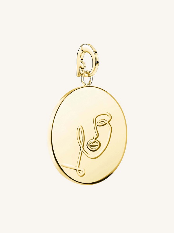 Rosefield Zodiac Coin privezak - medaljon sa motivom horoskopskog znaka Device i sa prevlakom od 14ct žutog zlata, poručite putem Timer.co.rs online shop-a.
