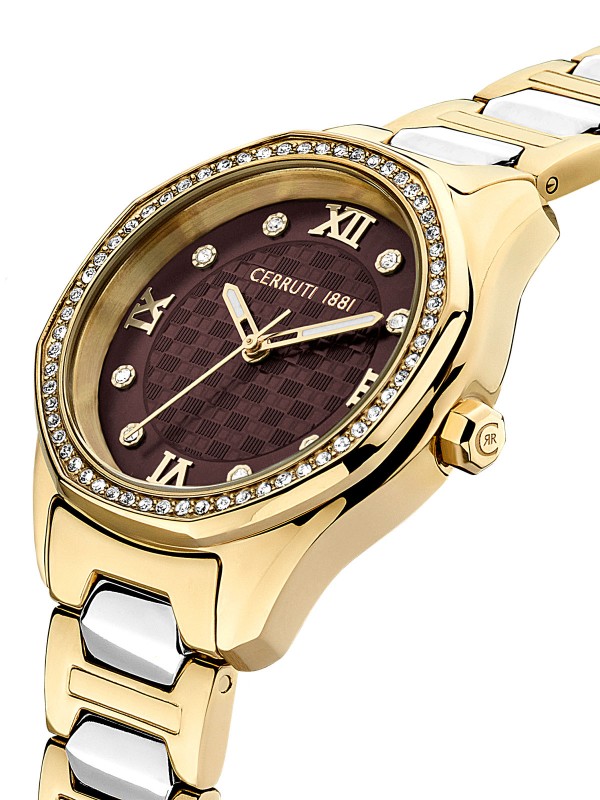 Cerruti 1881 Bretanga ženski ručni sat - model CIWLG2225502 elegantnog dizajna u boji žutog zlata, poručite putem Timer.co.rs online prodavnice.