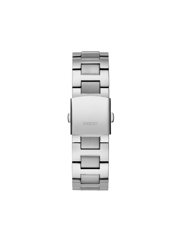Guess Empire muški ručni sat - model od nerđajućeg čelika u boji srebra sa crnim top ring-om, poručite putem Timer.co.rs online shop-a na kućnu adresu.