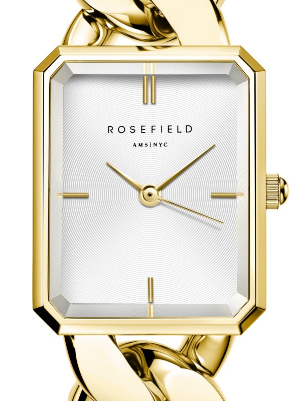Rosefield Octagon XS Studio Gold  ženski ručni sat - model u boji žutog zlata sa belim brojčanikom, brzo i lako poručite putem Timer.co.rs online shop-a.