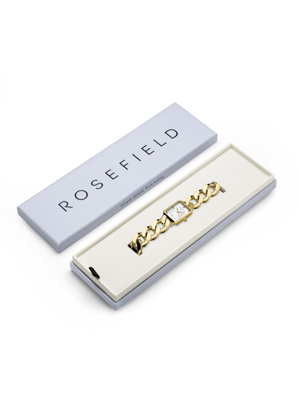 Rosefield Octagon XS Studio Gold  ženski ručni sat - model u boji žutog zlata sa belim brojčanikom, brzo i lako poručite putem Timer.co.rs online shop-a.