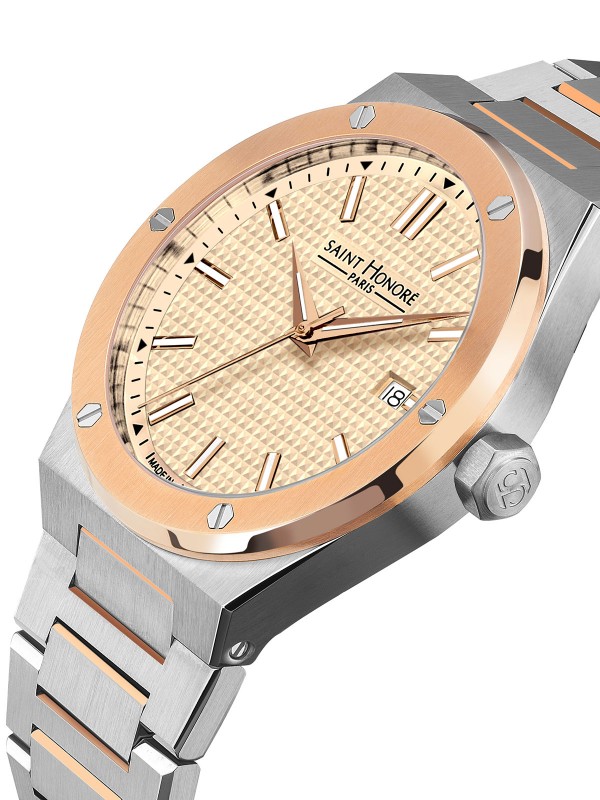 Saint Honore Haussman II muški ručni sat - elegantni model u boji srebra i sa belim brojčanikom, brzo i lako poručite putem Timer.co.rs online prodavnice.