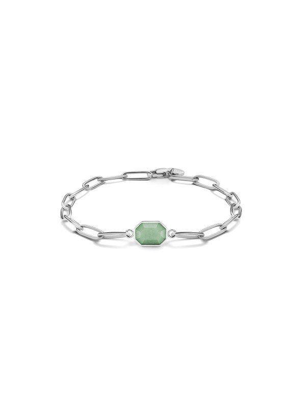 Izrazite svoj stil sa narukvicom Geometric Gemstone. Zeleni aventurin i srebro za unikatan i elegantan izgled.