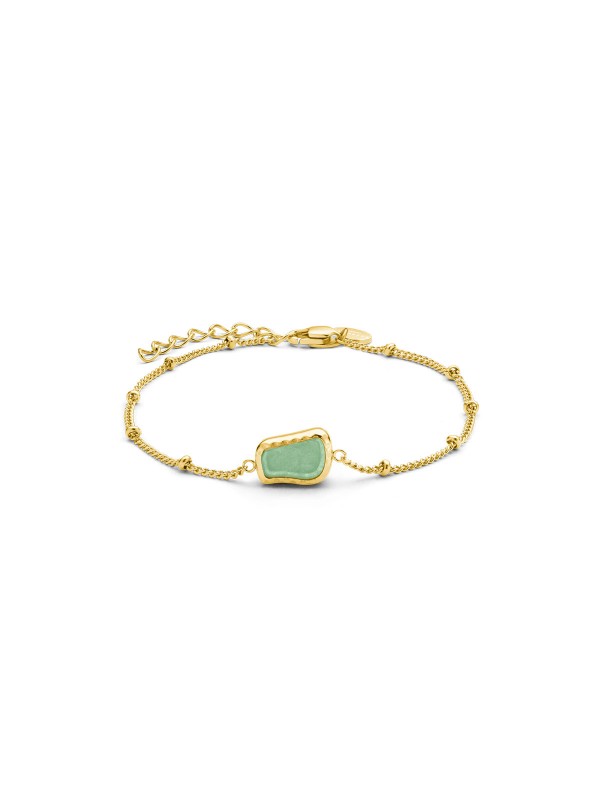Unesite boju i simboliku u svoju kolekciju sa narukvicom Organic Gemstone. Kombinacija žutog zlata i zelenog aventurina za stil i samopouzdanje.