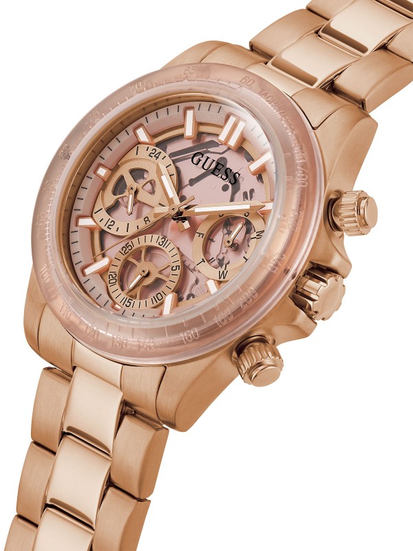 Ružičasta elegancija - GUESS ŽENSKI SAT MIRAGE GW0557L2 - Prečnik 39mm, providan brojčanik. Kupite online!