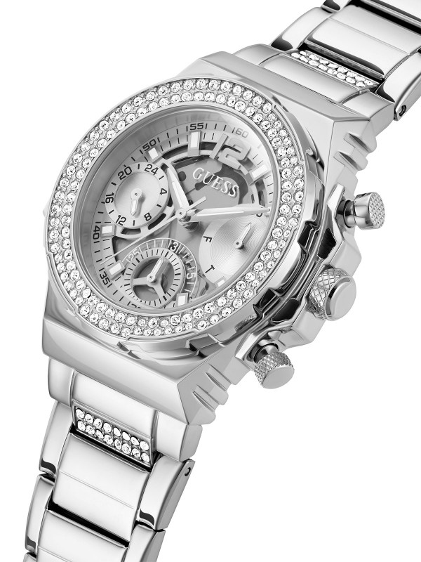 Rafinirana elegancija u zlatnoj boji. GUESS ŽENSKI SAT FUSION GW0552L1 - Prečnik 36mm, srebrni sunray brojčanik. Kupite online!