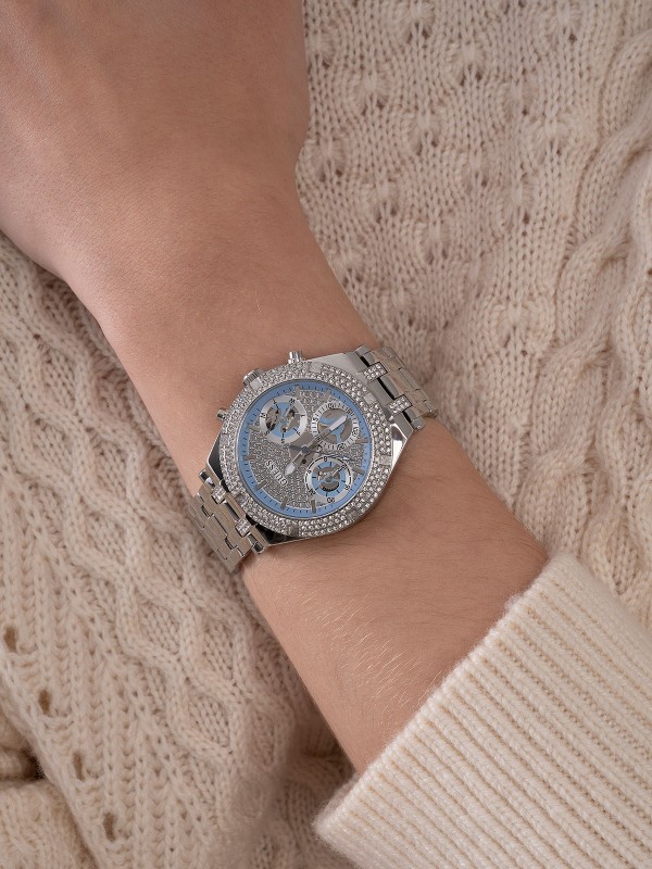 Elegantan srebrni sat sa belim glitz brojčanikom. GUESS ŽENSKI SAT HEIRESS GW0440L1 - Prečnik 38mm. Kupite online!